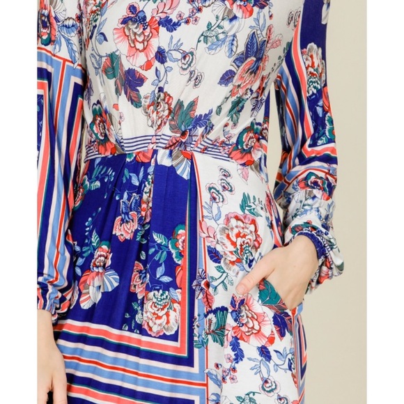 Floral Midi Paisley Pocket Dress - Picture 3 of 3